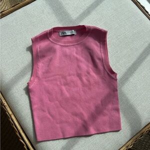 Pink Zara crop top